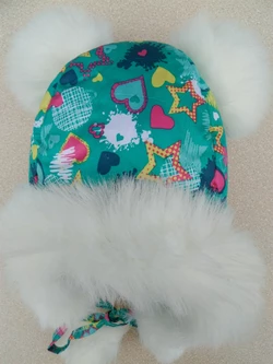 Детская шапка из плащевки зимняя для девочки