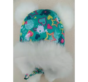Детская шапка из плащевки зимняя для девочки